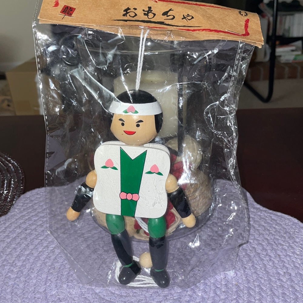 Japanese Wood Hanging Doll!